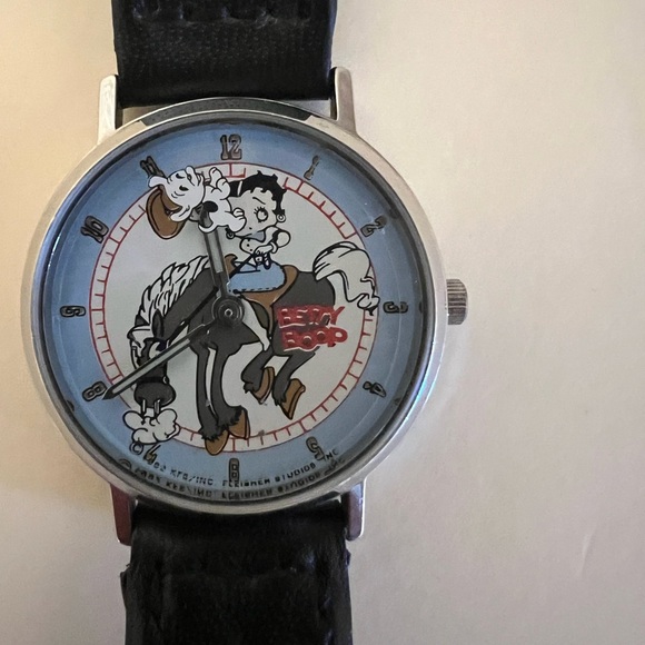 Vintage Betty Boop Cartoon Watch with Black Strap - Picture 4 of 7